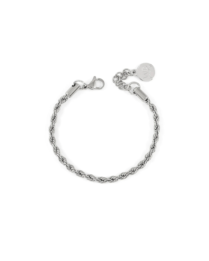 Bracelet Twisted, acier inoxydable - TWISTED-SILVER - Welldunn