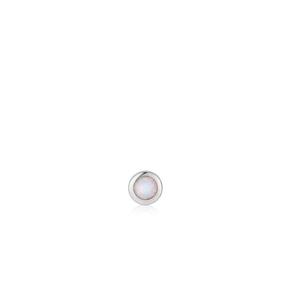 Single fixed stud earring in silver with Kyoto opal - E035-11H - Ania Haie