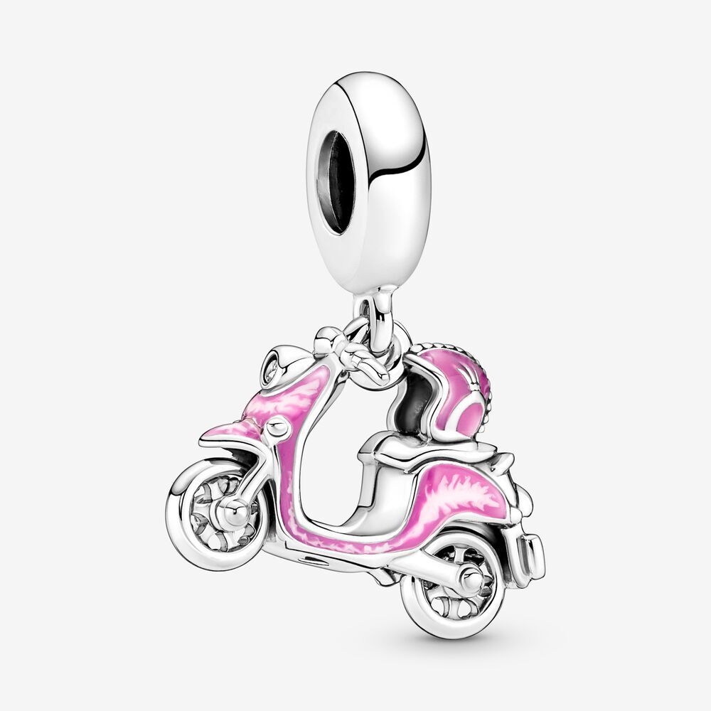 Bille scooter rose, argent, émail rose, zircons - 791057C01 - Pandora