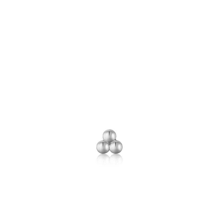 Single stud earring, screw-backed in silver - E035-03H - Ania Haie