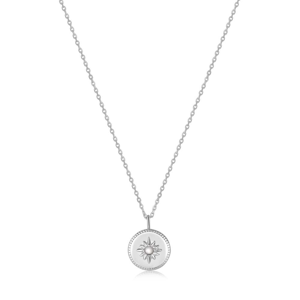 Collier soleil, argent, nacre de perle - N034-02H - Ania Haie