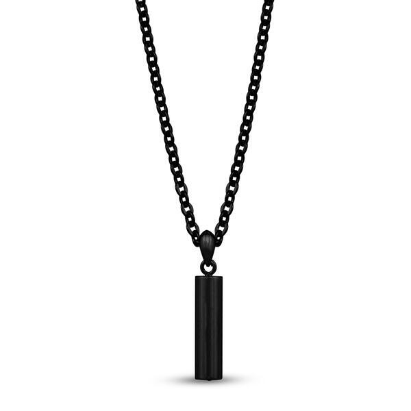 Pendentif funéraire acier noir - AS-P151-24 - Arz Steel