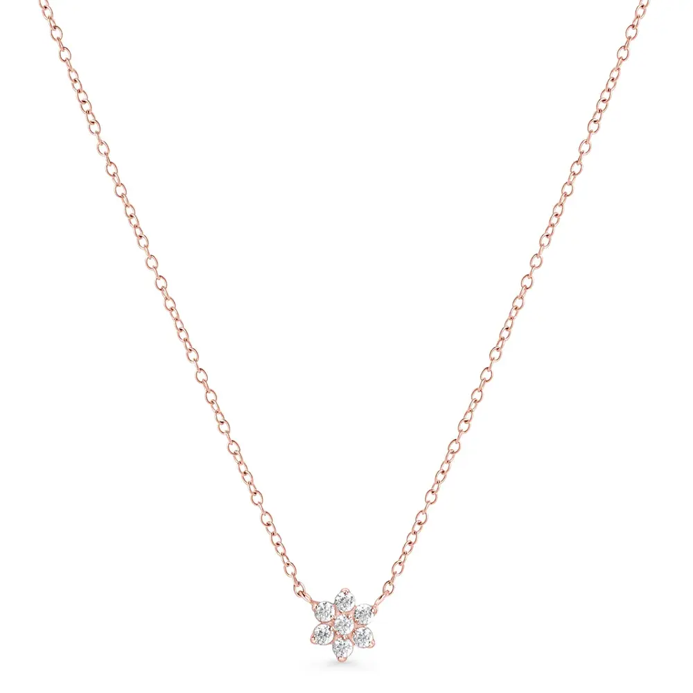 Collier lys, acier, zircons - T422P004DORO - Mia