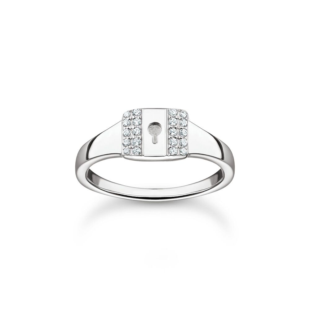 Bague cadenas en argent, zircons - TR2372-051-14-54 - Thomas Sabo