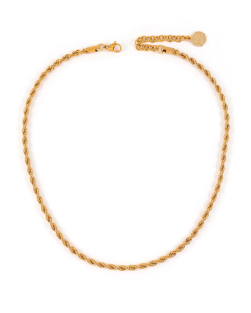 Collier Torsade, acier inoxydable - TORSADE-GOLD - Welldunn
