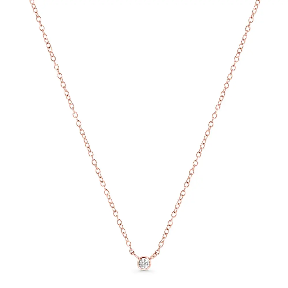 Collier jupiter, acier, zircon - T422P002DORO - Mia