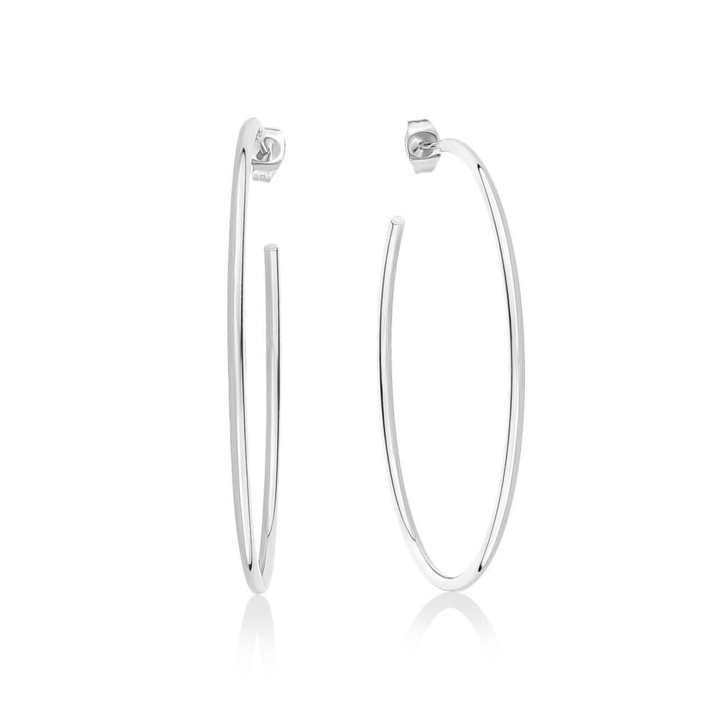 Gold slim hoop earring 55 mm - ZW-E03-W - Arz Steel