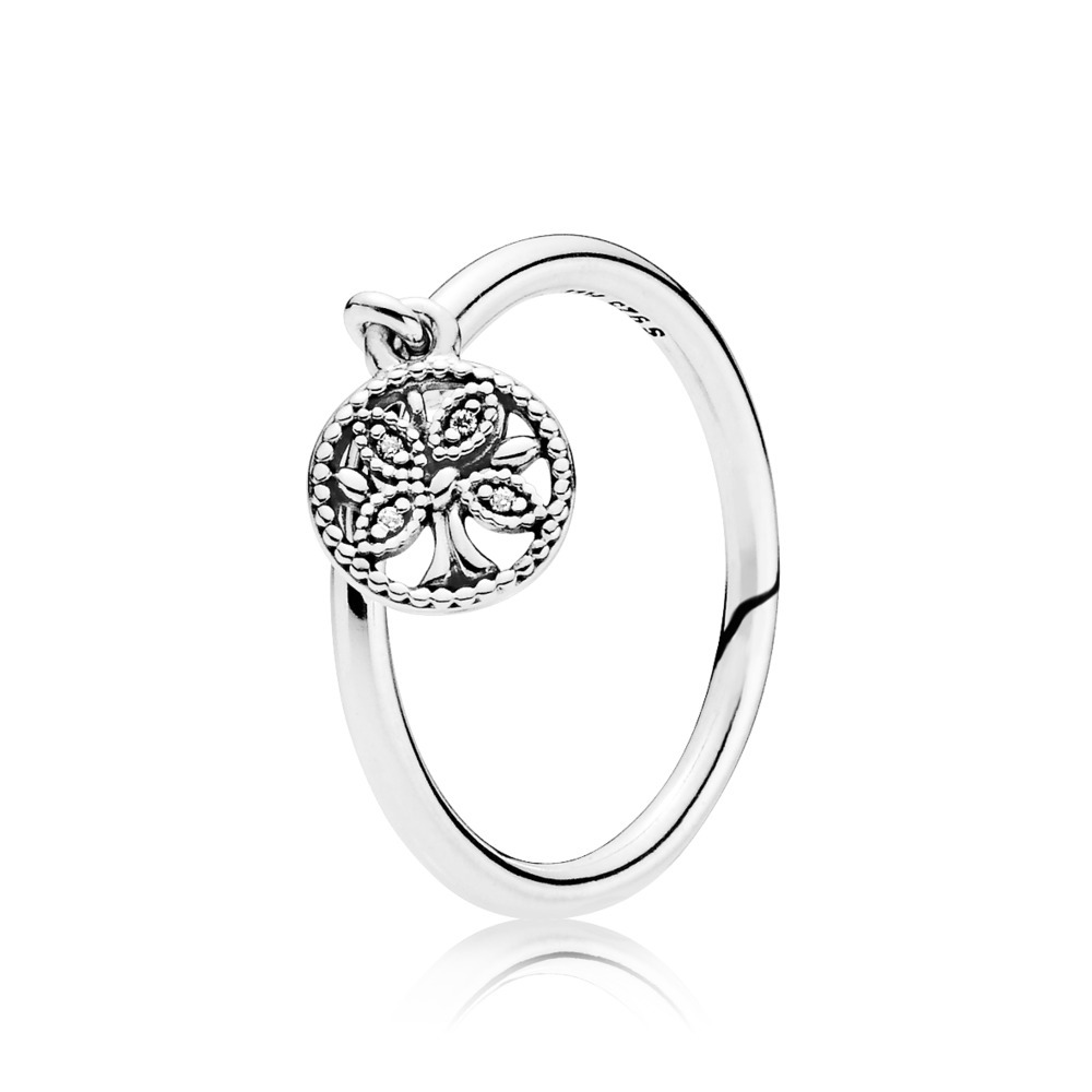 Bague arbol de la vida pandora,cz clara