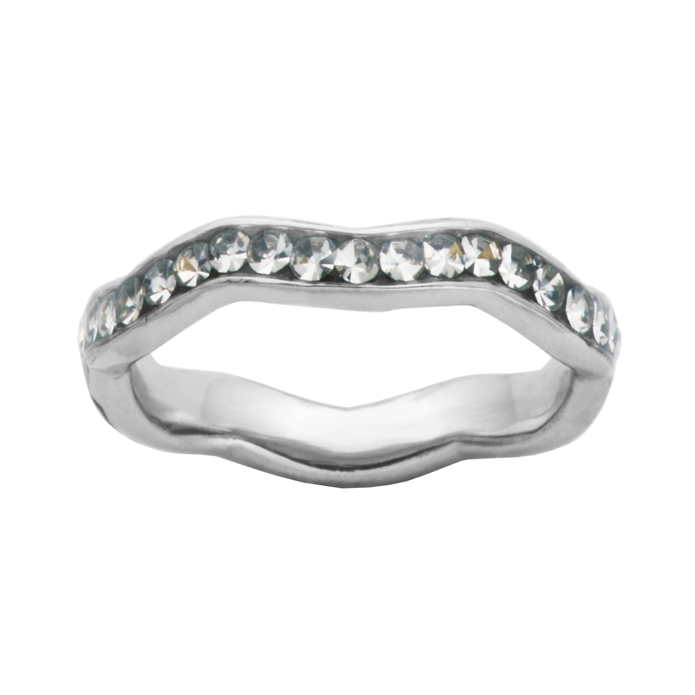 Steel and zirconia eternity wedding ring - T4X6820080 - Steelx