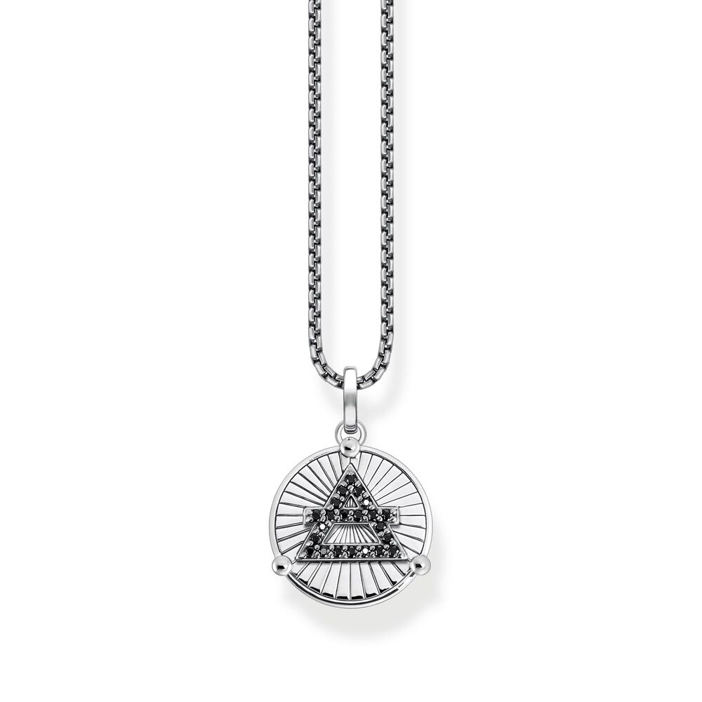 Pendentif élément air, argent, zircons noirs - KE2149-643-11-L50V - Thomas Sabo