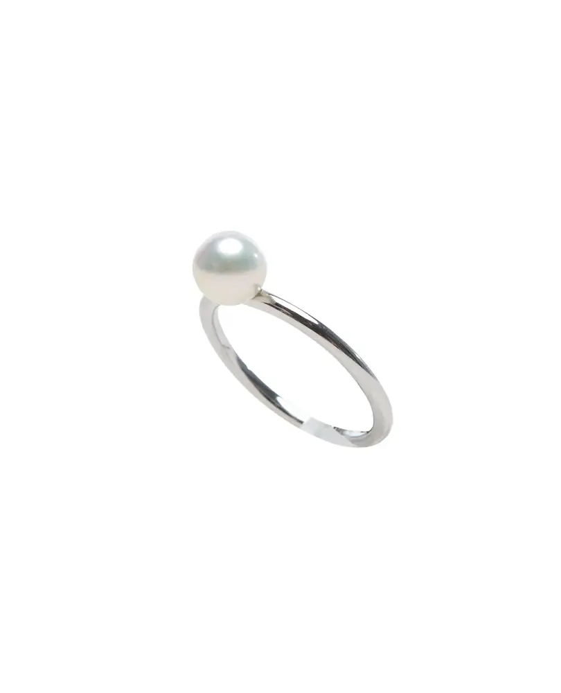 Bague argent, perle d'eau douce 6-7 mm