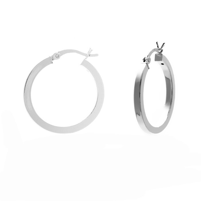 Silver hoop earrings - E4269 - Gl Creation