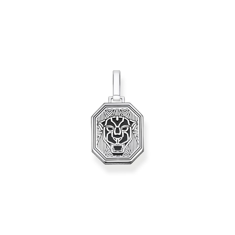 Silver and onyx black cat pendant - PE862-698-11 - Thomas Sabo