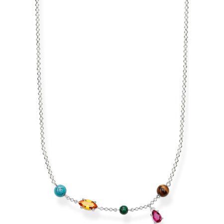 Collier gemme vitro-céramique multicolor