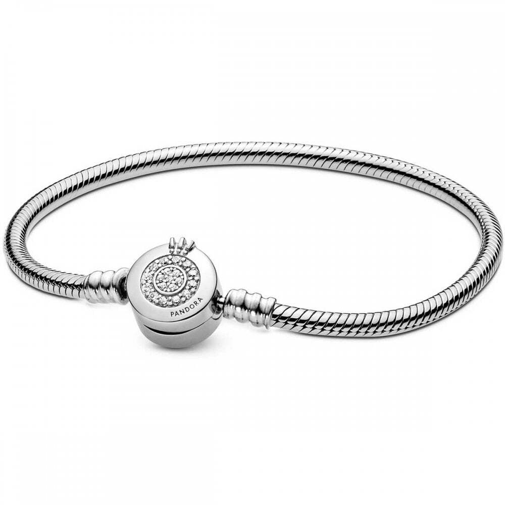 Bracelet o couronné scintillant, argent, zircons - 599046C01-18 - Pandora