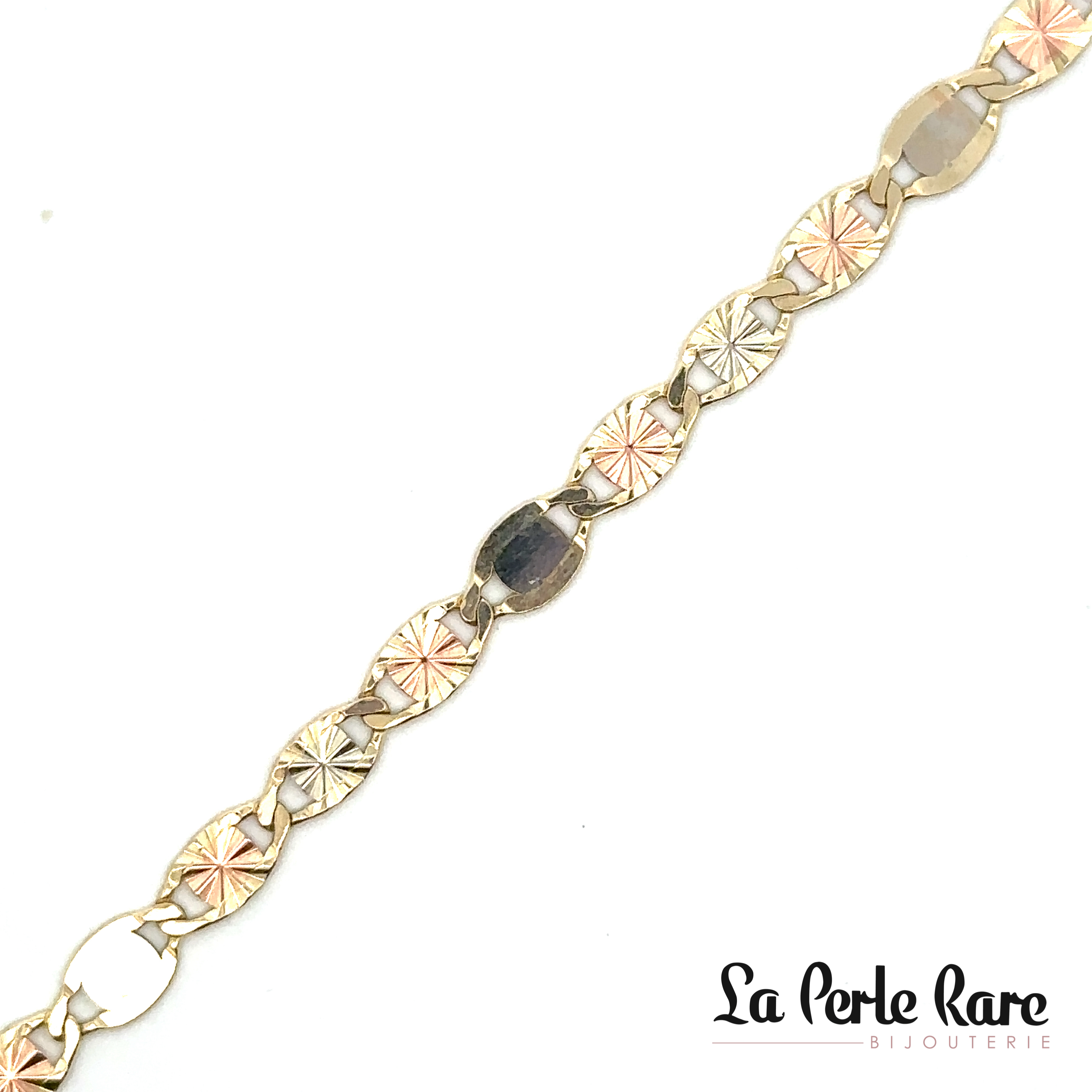 Three-tone gold bracelet (yellow/white/rose) - LPR-2365-7 - Exclusivity