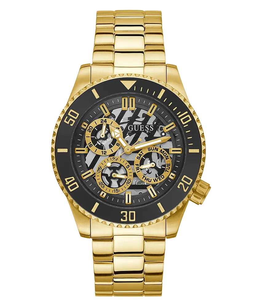 Stainless steel two-tone (gold/black) watch - GW0488G2 - Guess