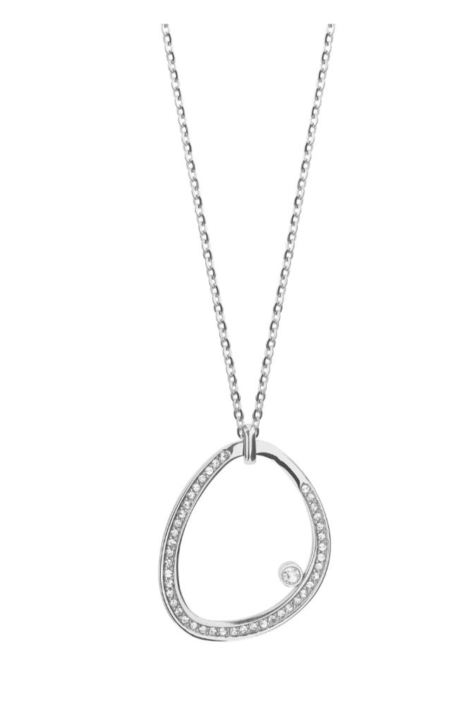 16 in steel pendant with zirconia - T0X1130016 - Steelx