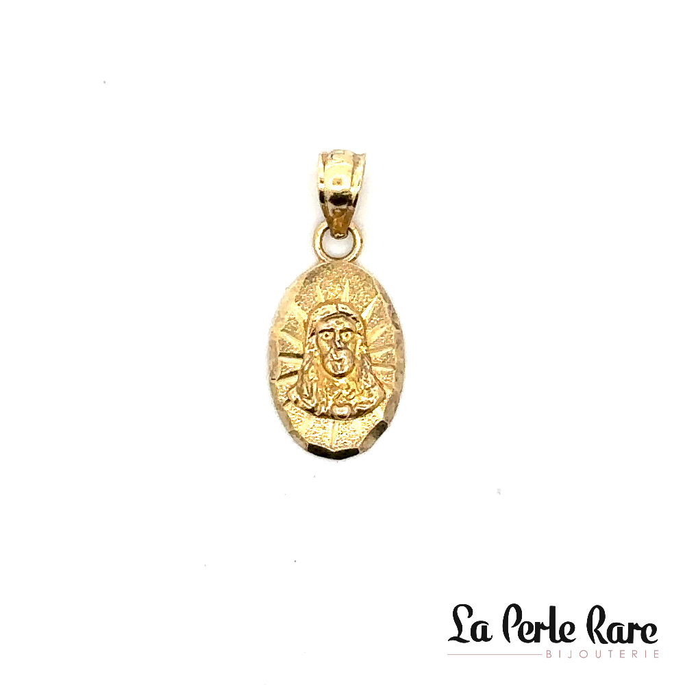 Pendentif Jésus, or jaune 10 carats