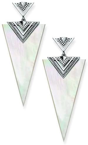 Triangular dang earrings