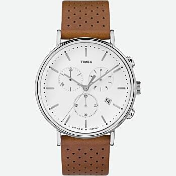 Montre cuir brun, métal, back case acier - TW2R26700VQ - Timex