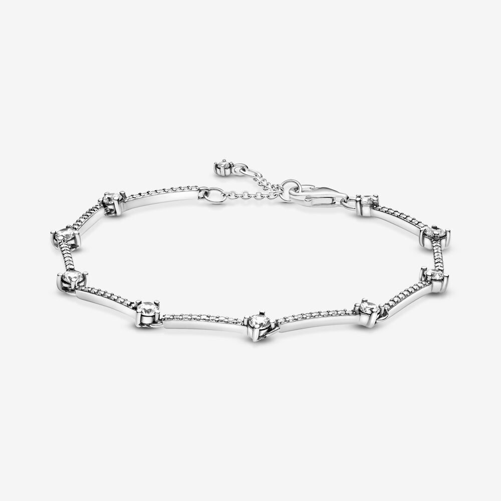 Bracelet tiges et pavé scintillant, cz incolores - 599217C02-16 - Pandora