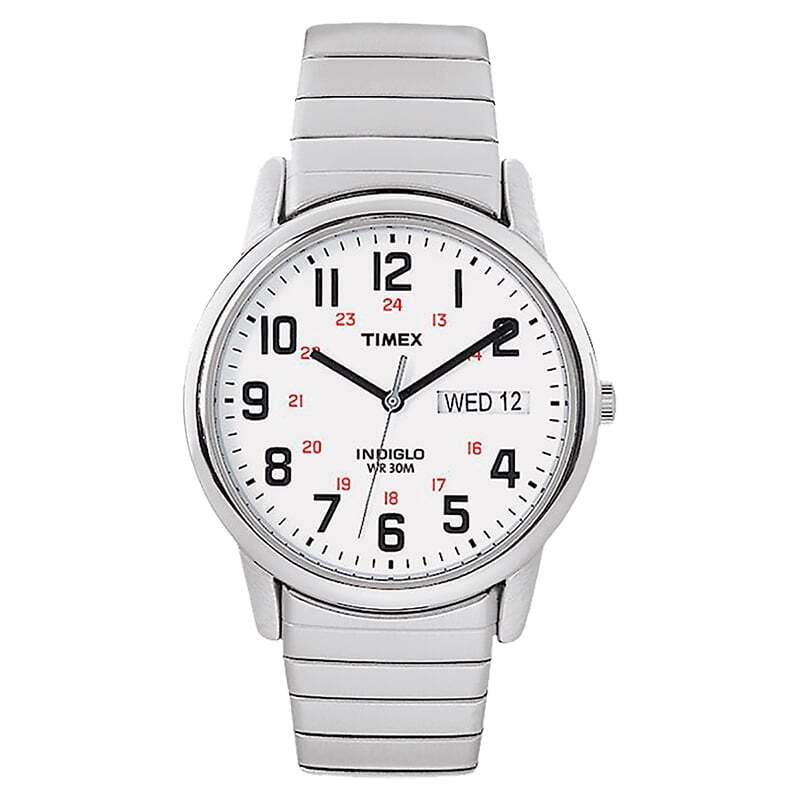 Montre extensible métal, fond blanc - T2N091GP - Timex