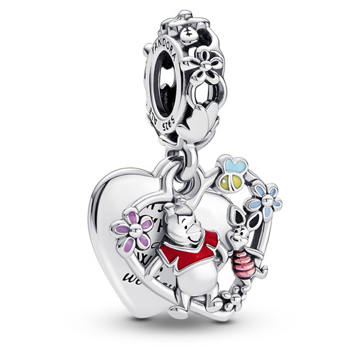 Bille disney porcinet, argent, émail rose - 792214C01 - Pandora