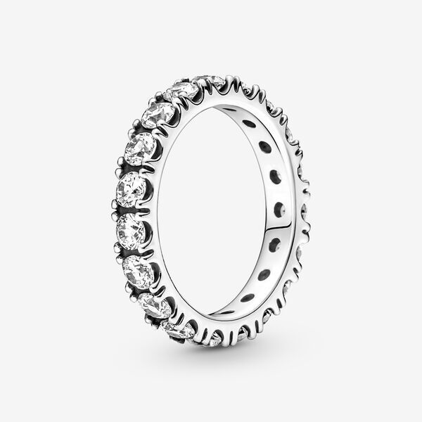 Bague éternité rangée scintillante, argent, zircons - 190050C01-50 - Pandora