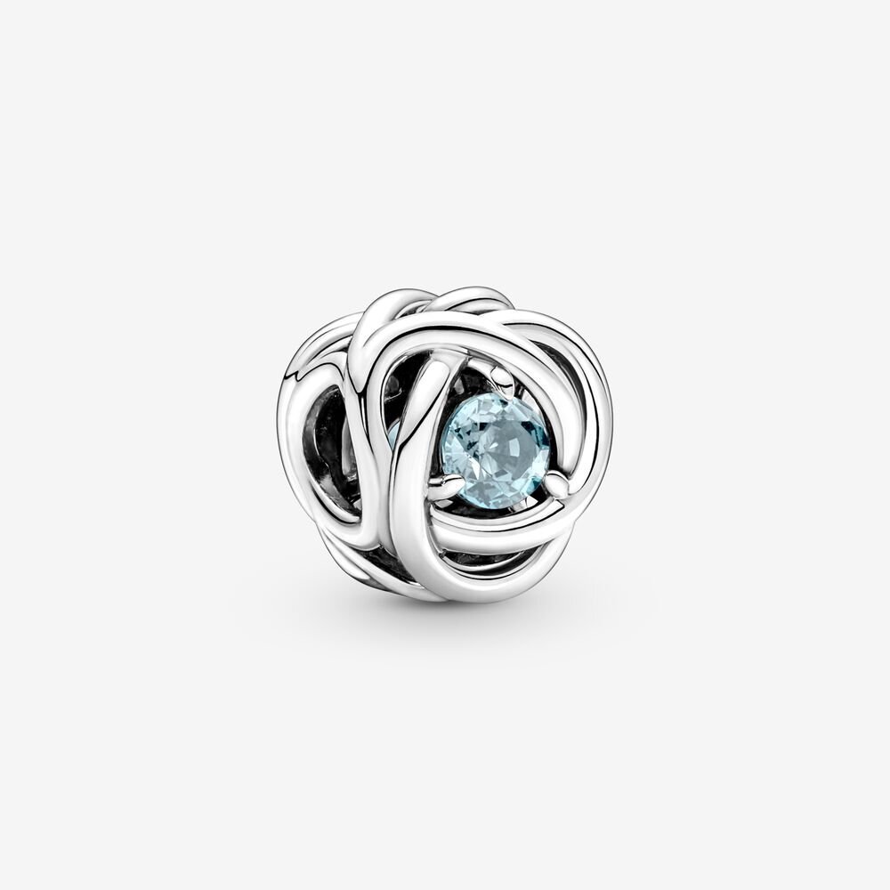 Bille cercle d'éternité bleu pacifique, argent, cristal bleu - 790065C09 - Pandora