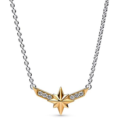 Collier étoile à 8 branches de Captain Marvel, Pandora Shine, argent, zircons - 362745C01-50 - Pandora