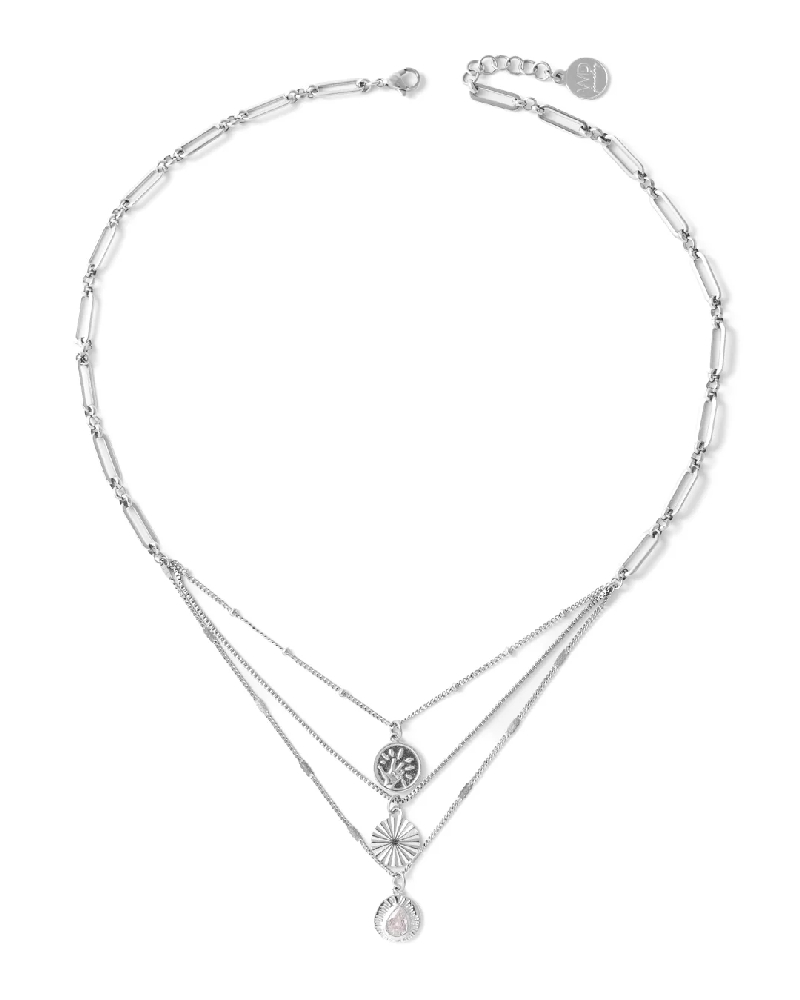 Collier étagé, acier - GROOVE-SILVER - Welldunn