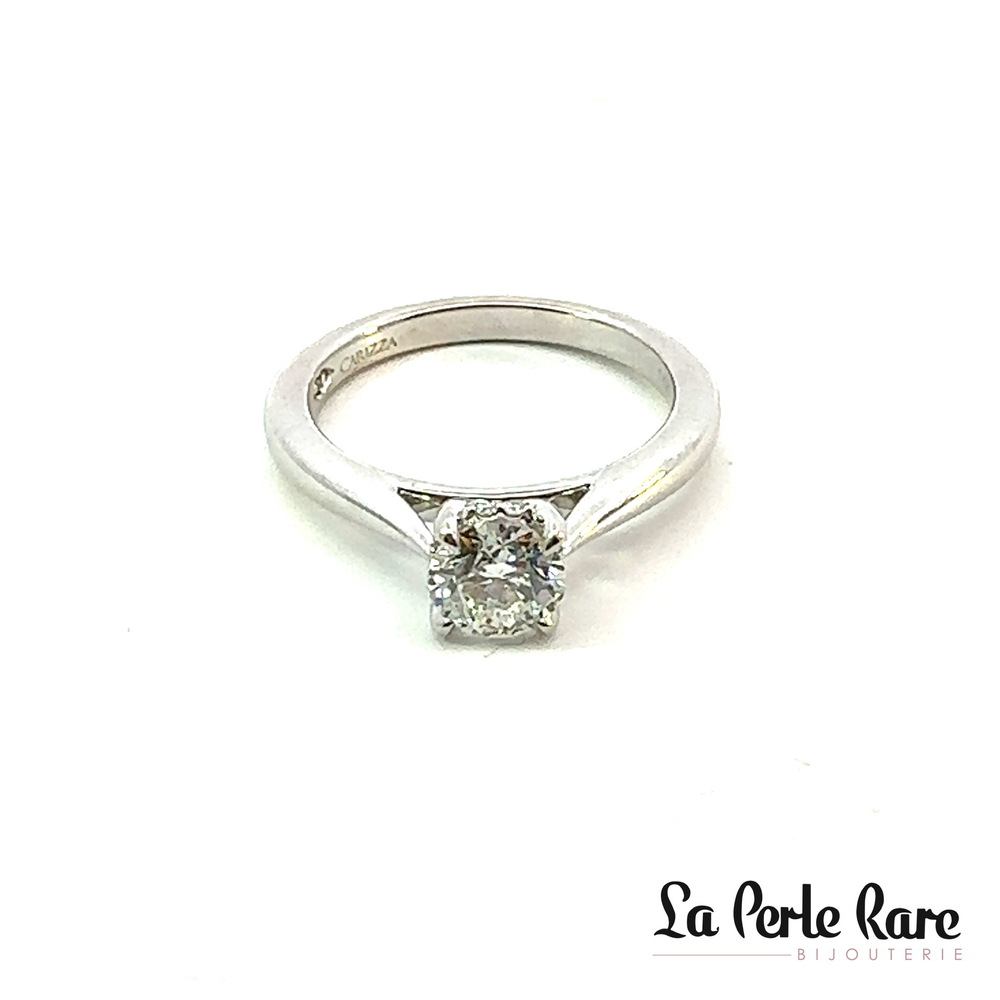 Bague solitaire, or blanc, dia 73 pts SI2-I, certificat - CA0303-D - Empress