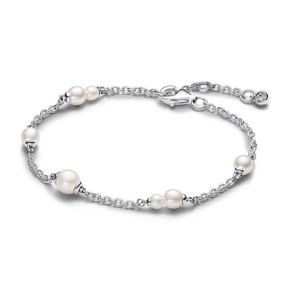 Silver bracelet, freshwater pearls, cubic zirconia - 593172C01-16 - Pandora