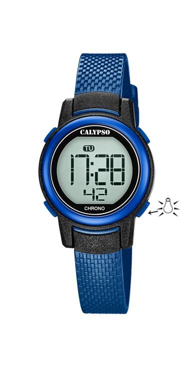 Montre silicone bleu/noir