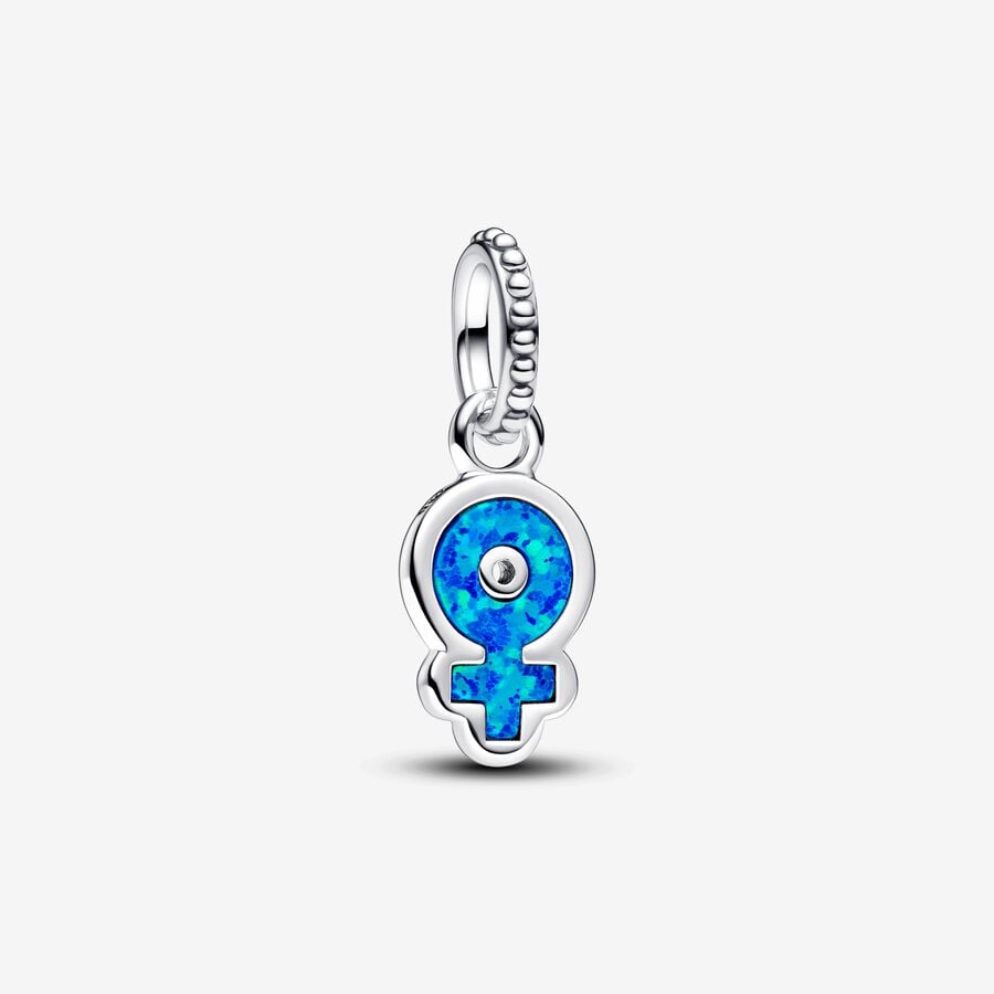 Powerful Women UNICEF charm, Silver, Lab-Created Opal - 793181C01 - Pandora