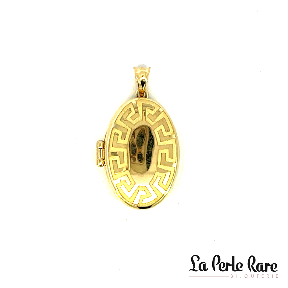 Pendentif loquet de style Versace, or jaune 10 carats - LPR-2087 - Exclusivités