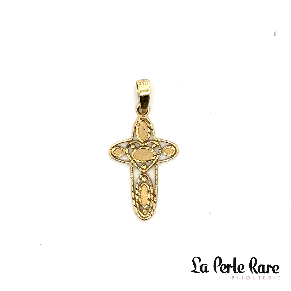 Pendentif croix, or jaune 10 carats - 338 - Exclusivités