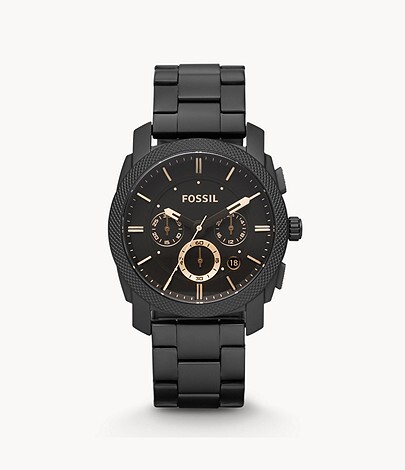 Montre acier noir, fond brun - FS4682 - Fossil