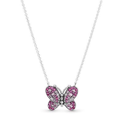 Papillon rose éclatant,cristaux roses - 397931NCCMX-50 - Pandora