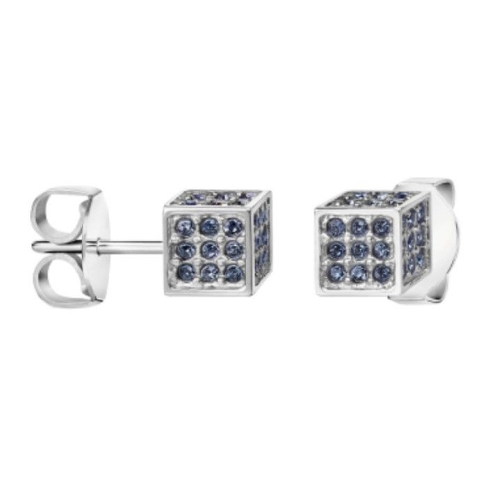 Women's steel and black cz fixed earrings - KJ9CAE040100 - Calvin Klein