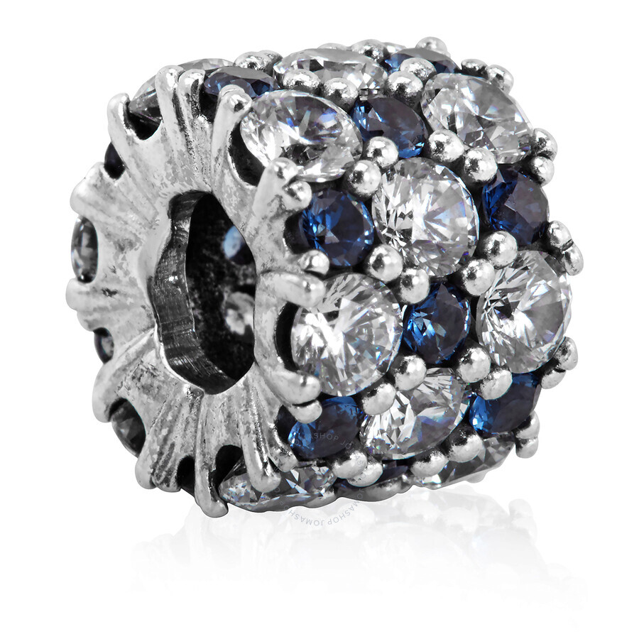 Bille scintillante, cristaux bleus, cz incolores - 798487C02 - Pandora