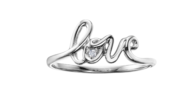 Bague love 1 pts dia