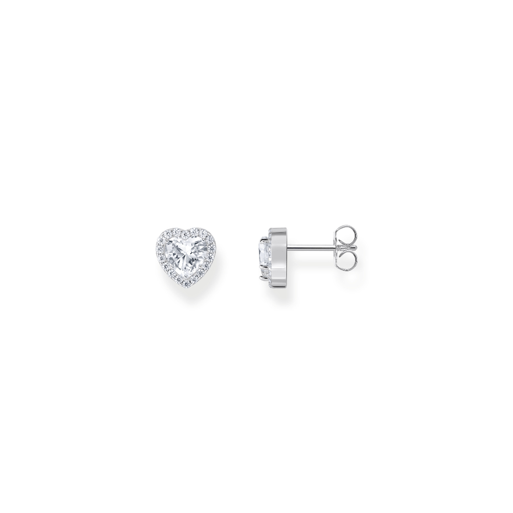 Boucles d'oreilles fixes coeurs, argent, zircons incolores - H2305-051-14 - Thomas Sabo