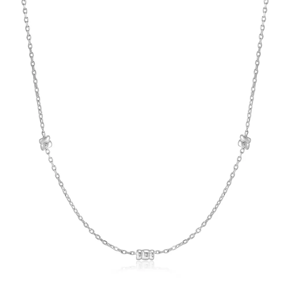 Collier argent rhodié - N038-02H - Ania Haie