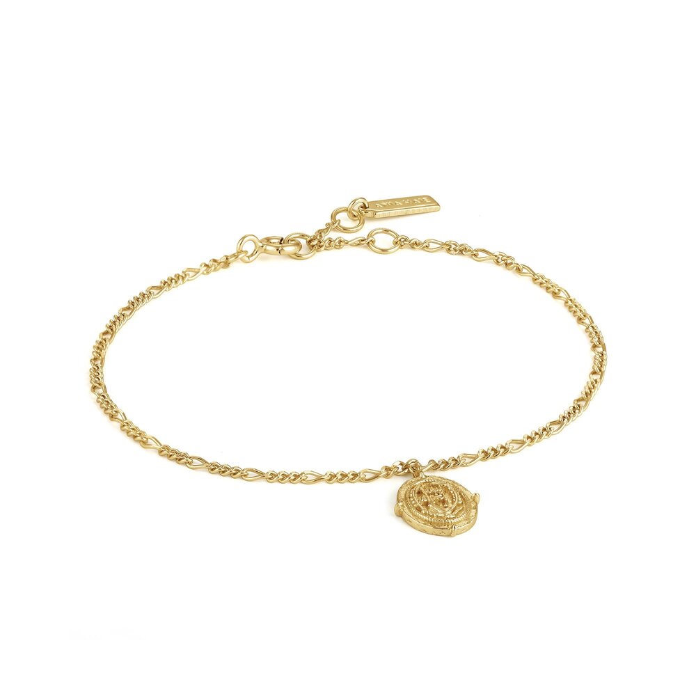 Golden silver bracelet - B020-02G - Ania Haie