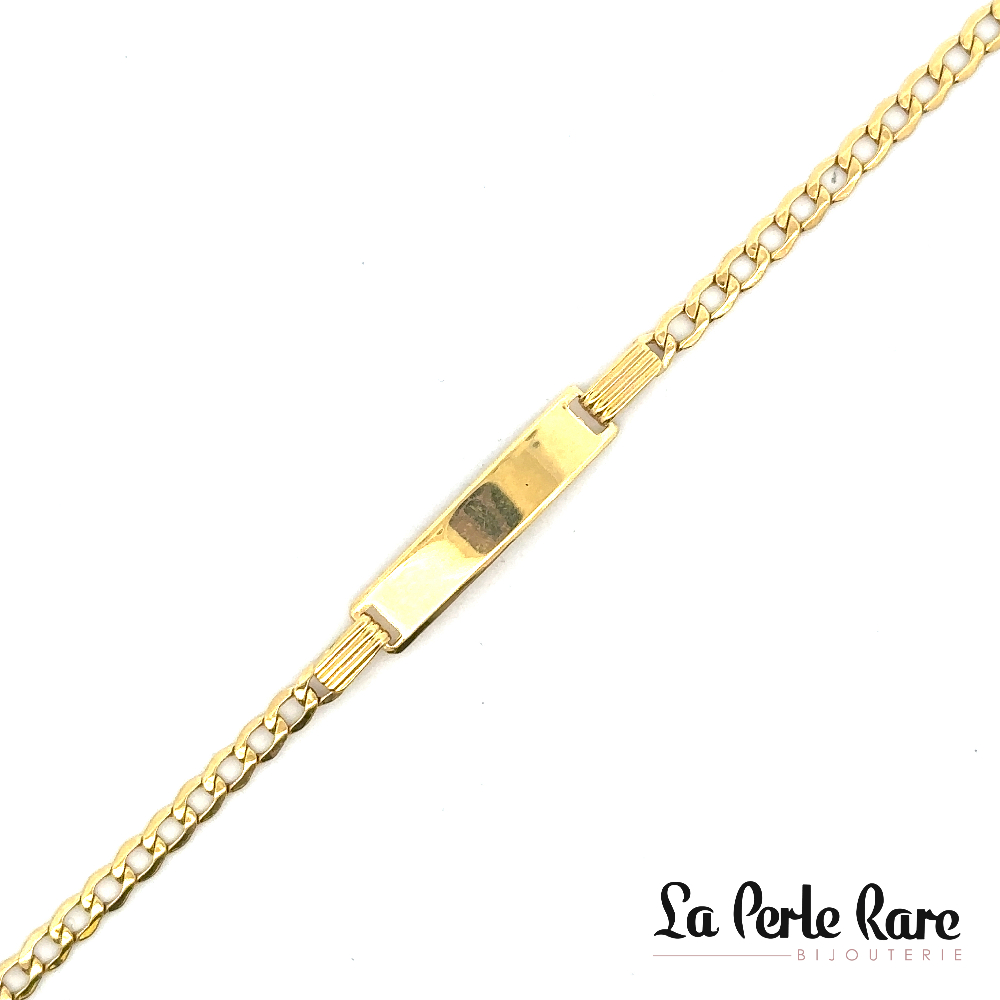 Bracelet d'identité, or jaune 10 carats - LPR-2509-7.25 - Exclusivité