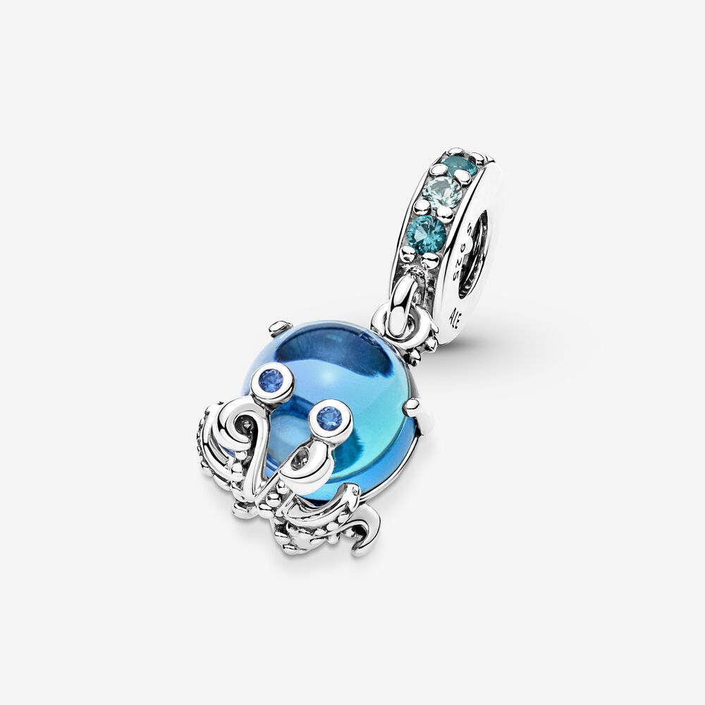 Bille pieuvre adorable en verre de murano et cristaux, argent - 791694C01 - Pandora