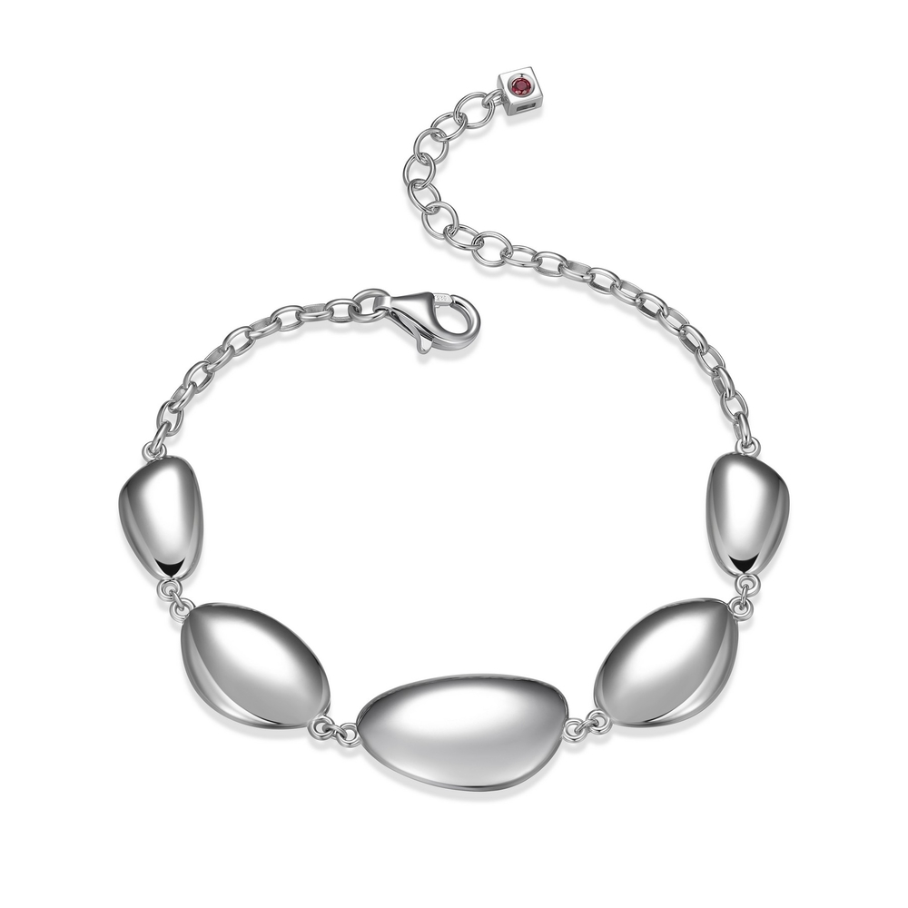 Bracelet argent rhodié, nacre de perle, zircons - R1LAN8GV4Q - Elle