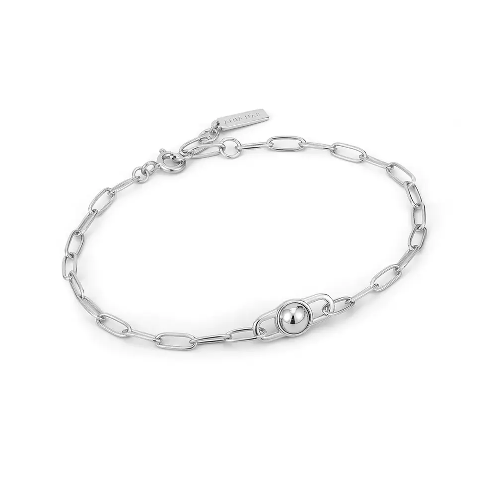  Rhodium-plated silver bracelet - B045-02H - Ania Haie